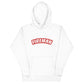White hoodie with Fireman text on white background